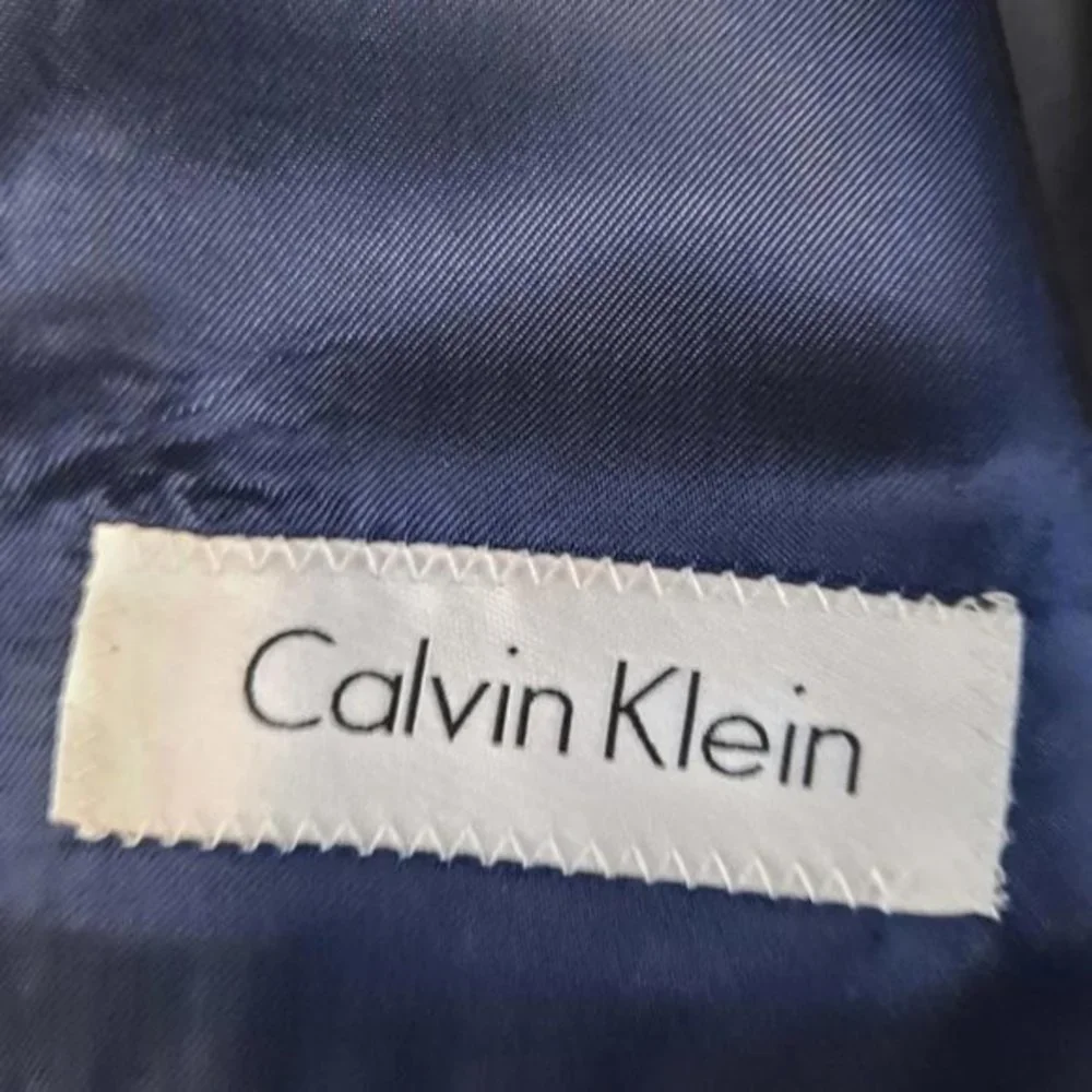 CALVIN Klein‎ Dark Blue Pinstripe Suit Jacket Size 40R